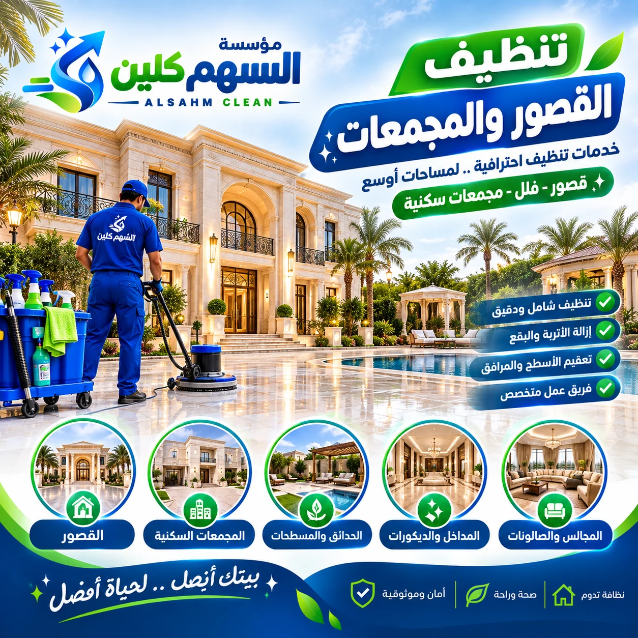 تنظيف قصور بالرياض